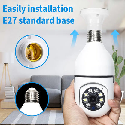 5G WIFI E27 Light Bulb Security Camera / 2.4GHz & 5G WiFi Outdoor, 1080P Light Socket Security Camera, Indoor 360° Home Security Cameras, Smart Motion Detection