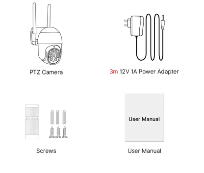 Security Night Vison 5MP Camera 360° CCTV Camera System with Floodlight Color Night Vision Motion Sensor