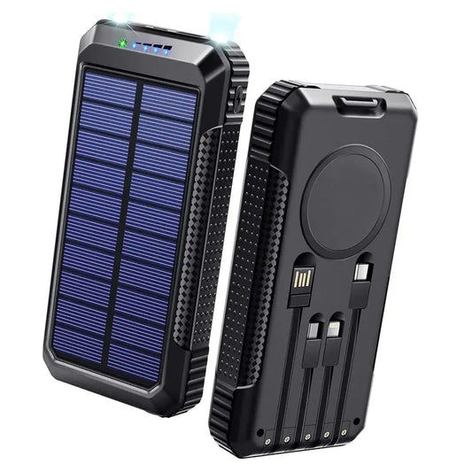 33800mAh Outdoor Solar Power Bank / Long Lasting Camping External Backup Battery