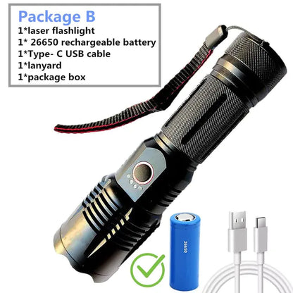 High-power Handheld Flashlight / Durable Design Handheld Flash Light for Emergencies, Camping, Hiking